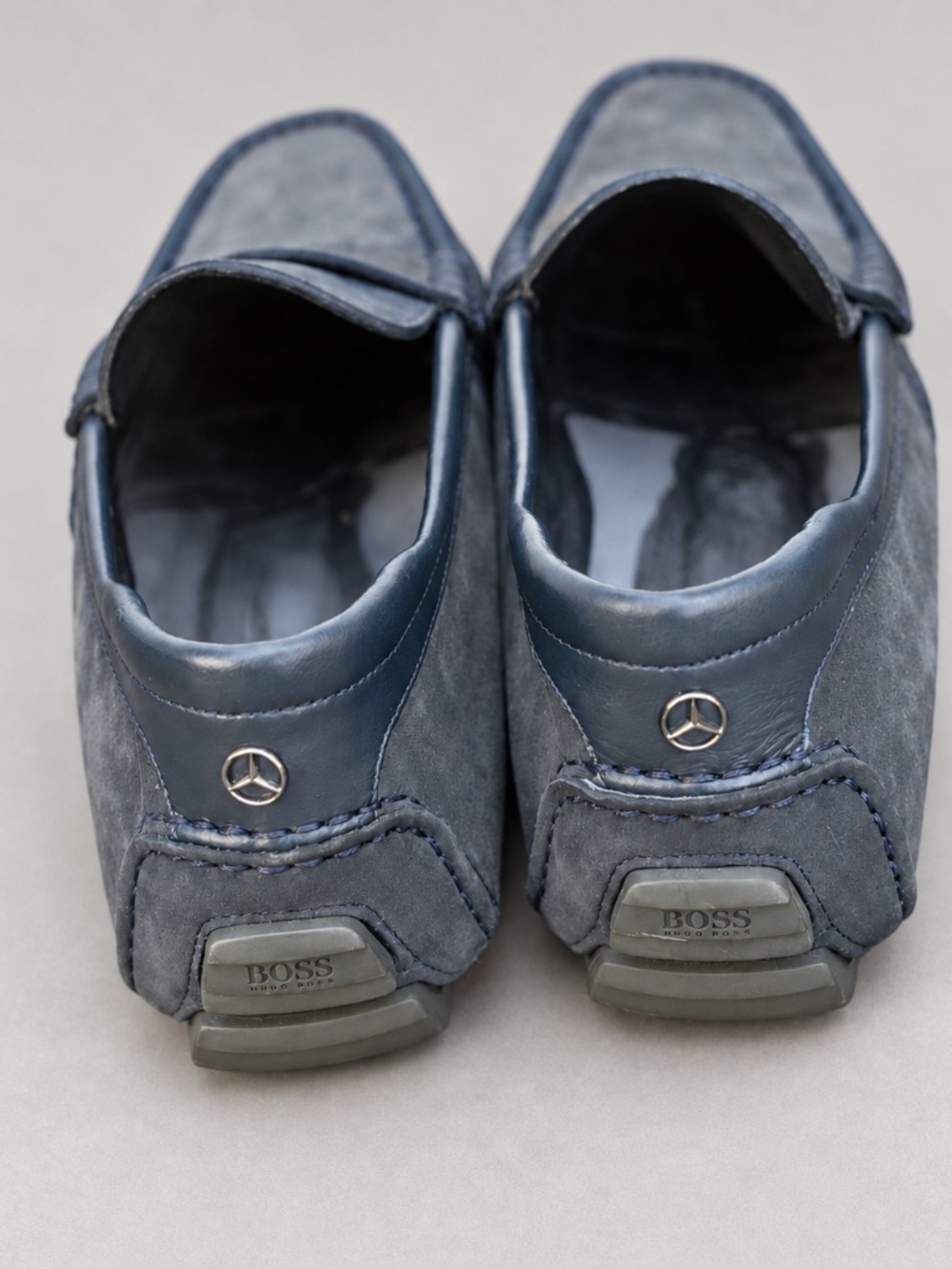 Mercedes-Benz F1 X Hugo BOSS Blue Suede Driver Moccasins